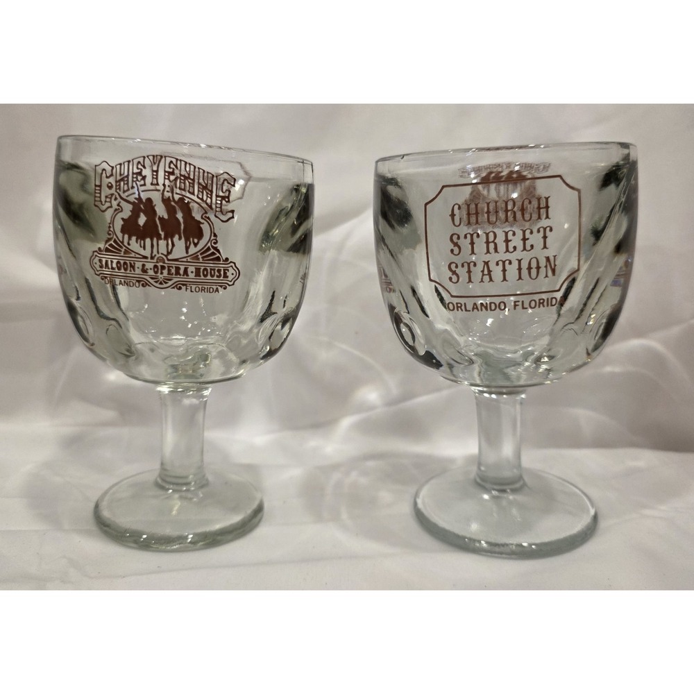 Church Street Station Orlando Florida Cheyenne Saloon Opera House Glass Goblets